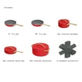 thumbnail image 2 of Beautiful 12-Piece Ceramic Nonstick Cookware Set, Pots and Pans with Strainer Lids, Tomato Red by Drew Barrymore, 2 of 19