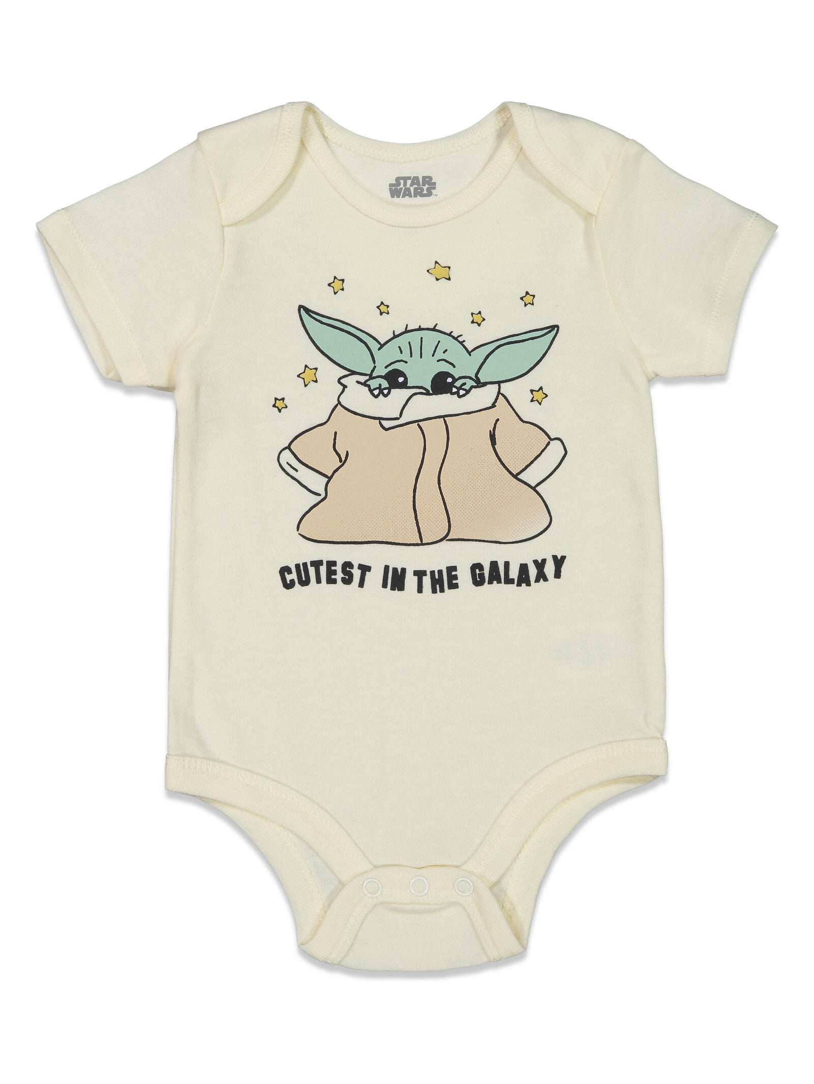 Star Wars Yoda R2-D2 Chewbacca Newborn Baby Boys 3 Pack Bodysuits Newborn to Infant