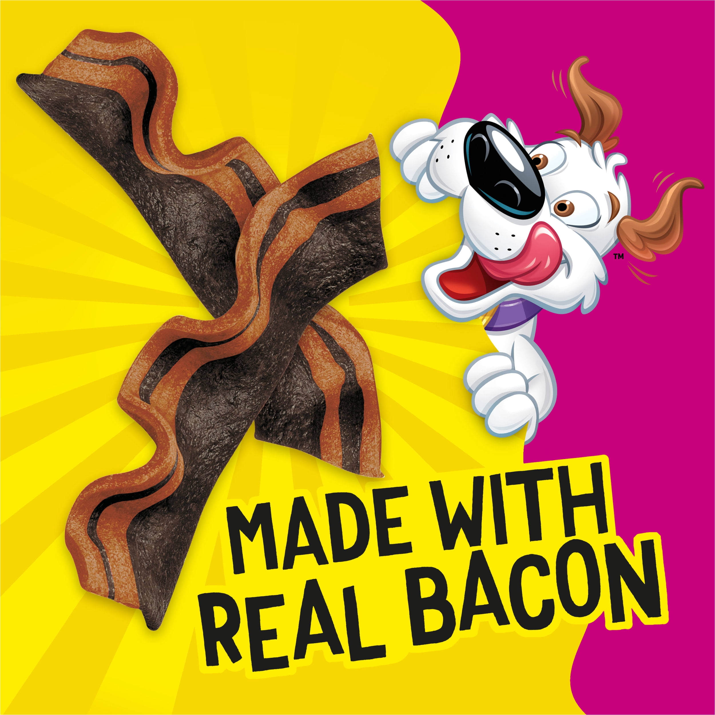 (2 pack) Purina Beggin' Strips Dog Treats with Real Bacon & Beef Nachos Flavors Tender Chews, 6 oz Pouch