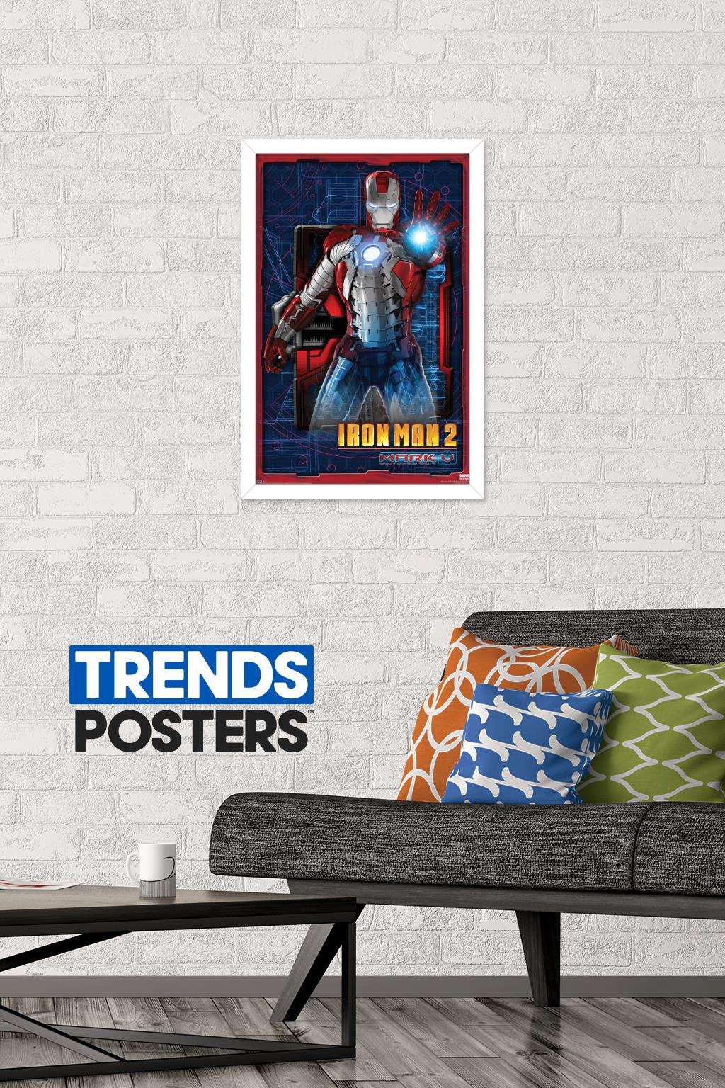 Marvel Cinematic Universe - Iron Man 2 - Briefcase Armor Wall Poster, 14.725" x 22.375", Framed