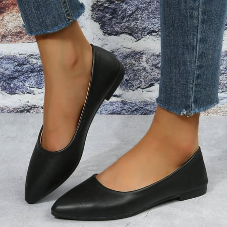 

eczipvz Womens Shoes Women Loafers Lightweight Slip on Flat Boat Shoes Comfortable Casual Loafers Black