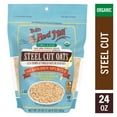 thumbnail image 2 of Bob's Red Mill Organic Steel Cut Oats 24 oz Shelf-Stable Bag Whole Grain Cook on Stovetop, 2 of 11