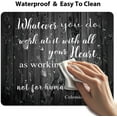 thumbnail image 5 of Whatever You Do Work at It with All Your Heart Colossians 3-23 Mouse Pad, Christian Bible Verse Scripture Quote Rustic Black Wood Grain Mouse Pads, 5 of 6