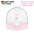 thumbnail image 3 of Small Animal Carrier, Travel Carry-Out Cage with Warm Plush Pads and Water Bottle can be Carried Both by Hand and Crossbody, Suitable for Dwarf Hamsters, Mice, Hamsters (Pink), 3 of 8