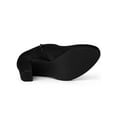 thumbnail image 5 of BLISSFUL STEP Women's Ankle Boots Faux Suede Round Toe Block High Heel Side Zipper Shoes Black 5.5, 5 of 8