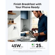 Anker Nano Charger, 45W Fast Charging, Compact and Foldable Plug USB C Charger Block Compatible for iPhone 17 Series, MacBook, Pixel 9, iPad, Samsung Galaxy S25 Ultra Series (6 ft Cable Included)