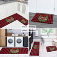 thumbnail image 2 of Christmas Kitchen Rugs Christmas Rug Christmas Kitchen Decor Wreath Red and Black Buffalo Plaid Christmas Kitchen Mat Christmas Mat Kitchen Runner Rugs Comfort Home Decor Non-Slip Floor Mat Doormat, 2 of 5