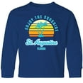 thumbnail image 3 of Inktastic Summer Enjoy the Sunshine St. Augustine Florida in Blue Long Sleeve Youth T-Shirt, 3 of 5