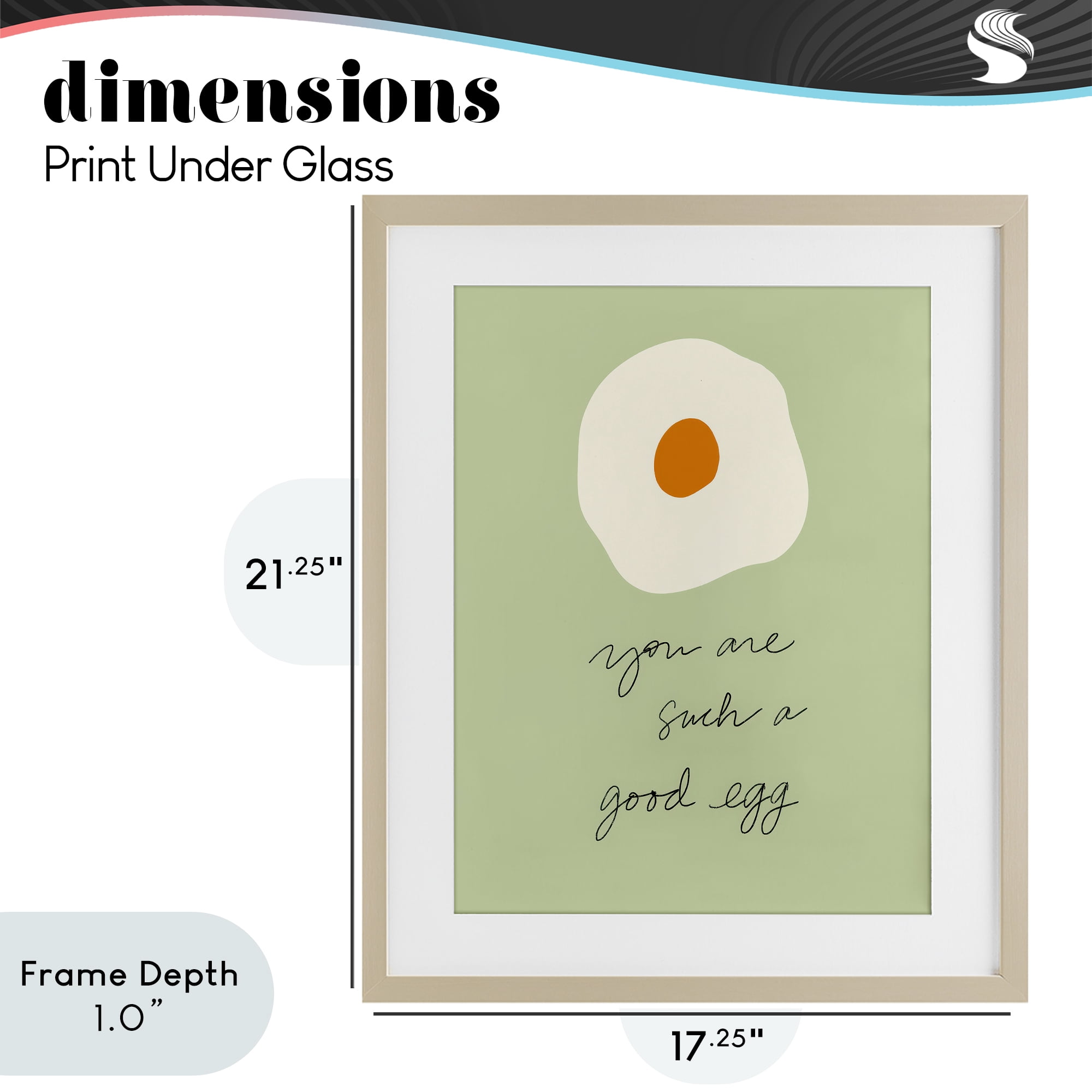 Stupell Industries You Are A Good Egg Birch Framed Print Under Glass, design by SD Graphics Studio