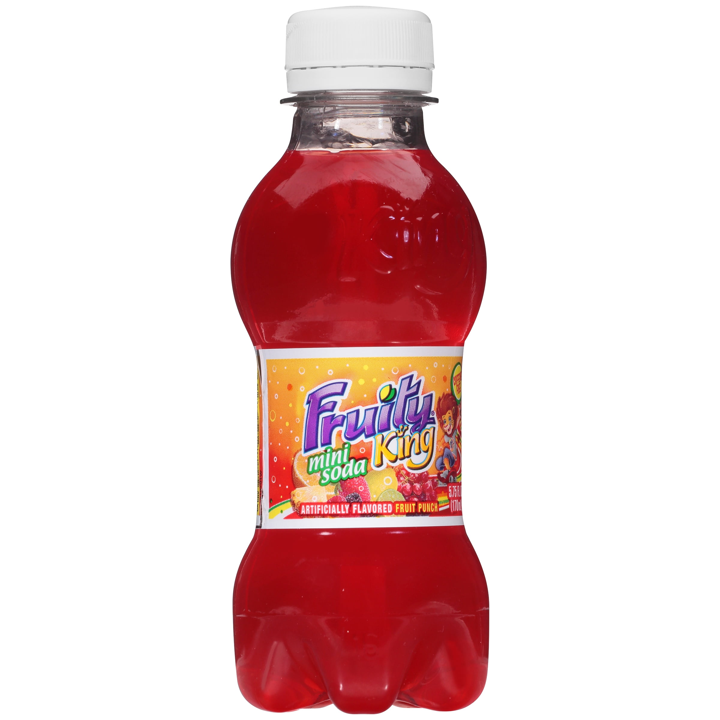 Fruity King Mini Soda, Fruit Punch Flavor, 5.75 Fl Oz