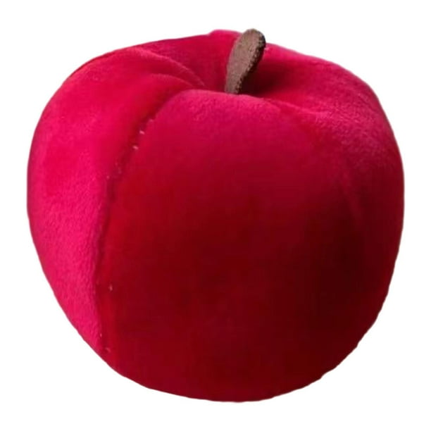 Peluche de manzana para decoración del hogar, lindo peluche, cómodo muñeco de peluche de manzana Rojo