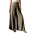 thumbnail image 3 of Women'S Chiffon Dress Beach Wide Leg Palazzo Pants Trouser Green XXL, 3 of 7