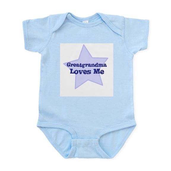 CafePress - Greatgrandma Loves Me Infant Creeper - Baby Light Bodysuit, Size Newborn - 24 Months