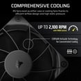 thumbnail image 4 of CORSAIR RS120 120mm PWM Computer Cooling Fan, Daisy‑Chain Connection, Low‑Noise Magnetic Dome Bearing, Black (Single Pack), 4 of 6