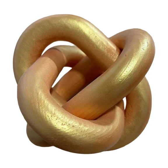 Sunxin A Golden Wooden Chain Decoration, Wood Knot Decor Coffee Table Decor Shelf Decor Table Books Hand Carved Home Decoration Country Rustic Modern Shabby Chic Style 3 Wooden Knot Chain Decor