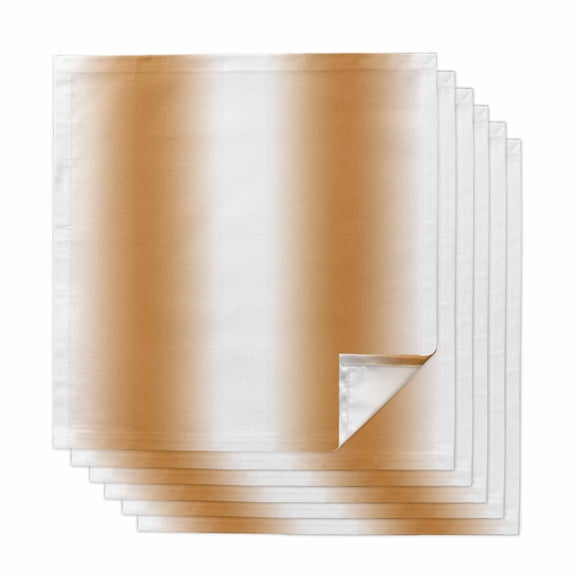 Burnt Orange White Ombre Cloth Napkins,Modern Abstract Art Farmhouse Gradient Washable and Reusable Dinner Napkins Set of 6,Table Napkin for Kitchen Party Birthday Wedding Hotel Housewarming 20"x20"