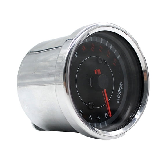 CS-299A1 LED Tachometer with Light Guide Pointer, 52mm Inductive RPM Gauge for 1-8 Cylinder Gasoline Engines