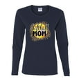 thumbnail image 3 of Softball Mom Animal Print Girl Sports Womens Graphic Long Sleeve T-Shirt, Navy, XX-Large, 3 of 5