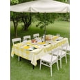 thumbnail image 4 of Outdoor Tablecloth with Umbrella Hole for Patio/Picnic/Party/Camping, Lemon Gnomes Waterproof Table Cloth Rectangle Table Cover Washable, Summer Botanical Fruit Yellow Buffalo Plaid (60"x 120"), 4 of 8