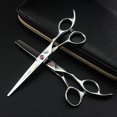 thumbnail image 4 of Juego de tijeras de corte y entresacado de 15 cm (6 pulgadas) – Tijeras de peluquería profesionales para hombres, mujeres y niños, color rosa., 4 of 4