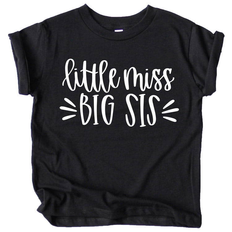 Pregnancy Reveal Big Sister Announcement Little Miss Big Sis TShirts