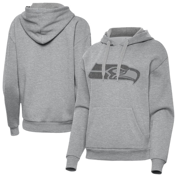 Women's Antigua  Heather Gray Seattle Seahawks Victory Hoodie