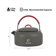 thumbnail image 6 of REDCAMP 0.8L Mini Outdoor Camping Kettle, Aluminum Water Pot with Carrying Bag, Compact Lightweight Tea Kettle, 6 of 11