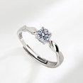 thumbnail image 5 of Anillo de par abierto con tiras Mbius, diseño de nicho en plata de ley S925, regalo de San Valentín, 5 of 5