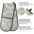 thumbnail image 2 of Yayeee Double Oven Mitt Kitchen Heat Resistant Baking 35" x7" Quilted Glove, Light Gray Pattern, 2 of 6