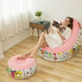 thumbnail image 5 of Inflatable Lounge Chair with Ottoman Blow Up Chaise Lounge Air Lazy Sofa Set Flocked Couch Portable Inflatable Seats for Lounge Inflatable Deck Chair for Indoor & Outdoor,Vivid Colour, 5 of 5
