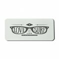 thumbnail image 1 of Saying Computer Mouse Pad, I Love Surf as My Life or Maybe Much More Text in Hipster Sunglasses, Rectangle Non-Slip Rubber Mousepad X-Large, 35" x 15" Gaming Size, Charcoal Grey Coconut, by Ambesonne, 1 of 2