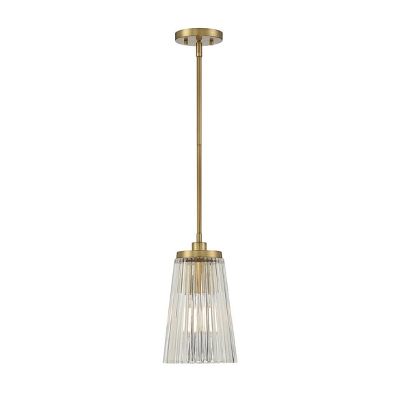 Chantilly 1-LightPendant in Warm Brass