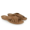 OKabashi Women's Venice Comfortable Sandals with Sculpted Heel Cup, Size: ML: 8-9, Toffee