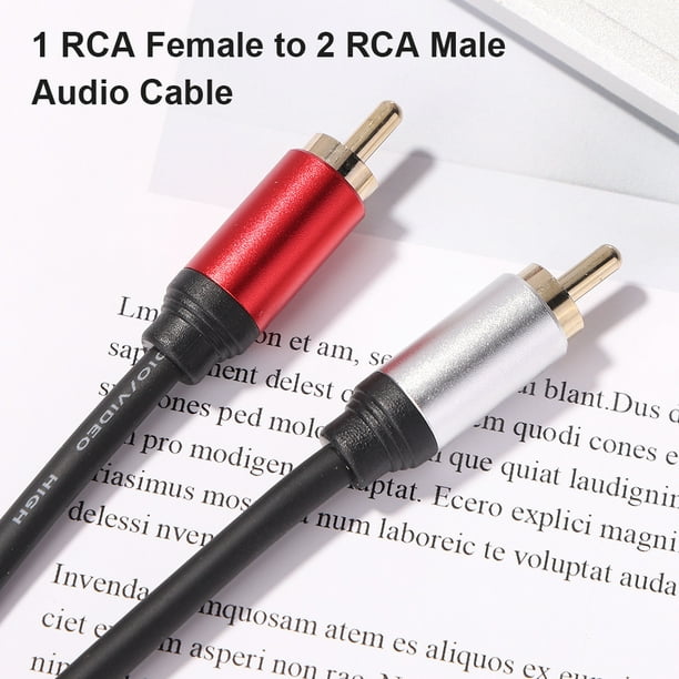 RCA 1 Femelle vers 2 Mâle Adaptateur Audio Y Splitter Câble
