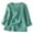 Green, variant on Womens Summer 3/4 Sleeve Chinese Blouses Tops Traditional Ethnic Cotton Linen V Neck Shirts Loose Retro Chinese Frog Button Embroidery Tshirts