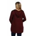 thumbnail image 3 of 24seven Comfort Apparel Open Front Lightweight Hooded Maternity Cardigan, 3 of 4