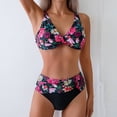 thumbnail image 1 of Traje de baño de 2 piezas para mujer, trajes de baño para mujer, bikini de dos piezas con espalda descubierta y vendaje, conjunto de ropa de playa para mujer, 1 of 4