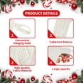 thumbnail image 6 of ‌Large 16.4" Knit Dog Christmas Stocking - Bone Shaped Pet Holiday Decor with Hanging Loop, Super Soft Cable Knit Xmas Stockings for Pets & Family Décor‌, 6 of 7