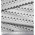 thumbnail image 2 of Soimoi Black Cotton Voile Fabric Teddy Bear Face Fabric Prints By Yard 42 Inch Wide, 2 of 3