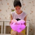 thumbnail image 3 of Oreiller en Peluche en Forme de Cœur - Led Lumineux, 3 of 5