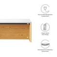thumbnail image 2 of Modway Kinetic 38" Wall-Mount Office Desk in White Natural, 2 of 8