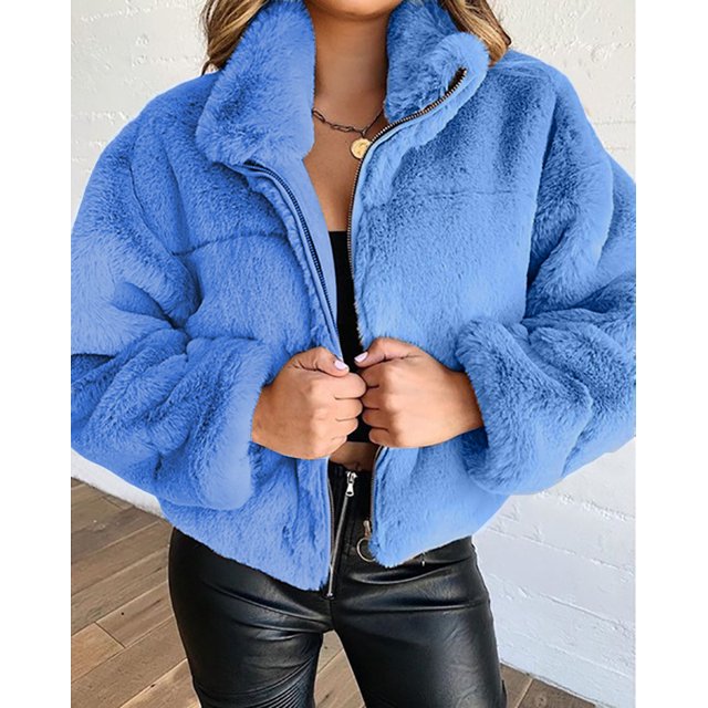 REDHOTYPE Women's Button Long Sleeve Brushed Jacket Coats with Pockets