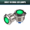 thumbnail image 5 of Unique Bargains 5Pcs LED Indicator Light 19mm 12V Metal Shell Waterproof Pilot  Dash Signal Lamp Internal Green, 5 of 6