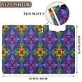 thumbnail image 3 of FORMRS A4 Clipboard Folder with Pen Holder Horizontal Foldable School Office Binder, Purple Stained Glass Pattern, 3 of 9