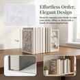 thumbnail image 2 of REGALWOVEN Decorative Metal Bookends, Large Book Ends for Shelves, Non-Skid Hollow-out Book Stopper for Home 2Pcs White 4.7"L x 3.5"W x 7"H, 2 of 6