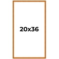 thumbnail image 2 of 20x36 Honey Brown Real Wood Picture Frame Width 0.75 inches | Interior Frame Depth 0.5 inches |, 2 of 8
