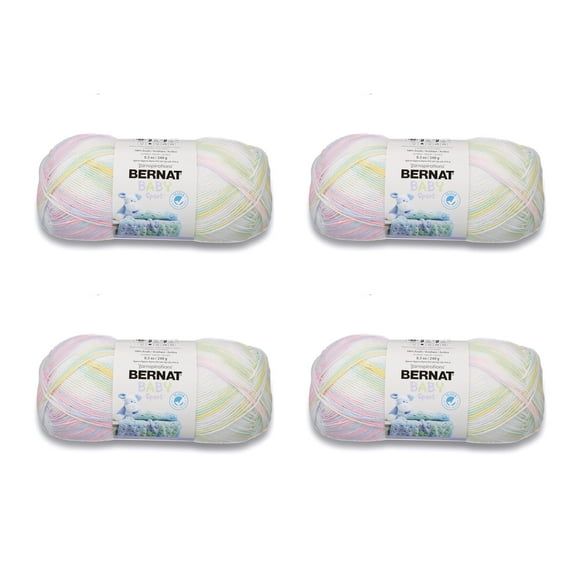 Bernat® Baby Sport™ #3 Light Acrylic Yarn, 8.5oz/240g, 861 Yards (4 Pack) Baby Baby Ombre