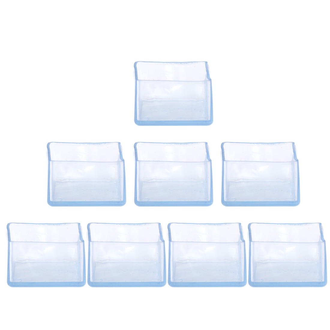 Clear Chair Leg Caps Feet Furniture Floor Protector 8pcs 2' x 2' (50 x 50mm)
