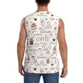 thumbnail image 4 of Bingfone Coffee Pattern Men's Tank Tops Workout Sleeveless Tee Shirts Running Beach Tanks for Men-XX-Large, 4 of 7