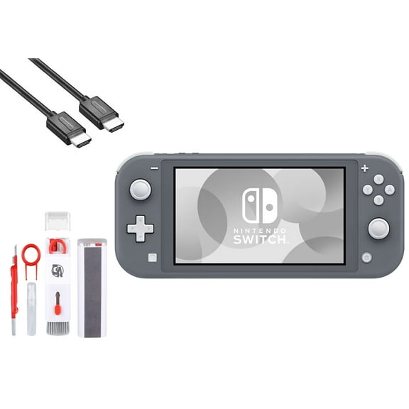 Pre-Owned Nintendo Switch Lite - Gray with BOLT AXTION Cleaning Kit HDMI Bundle